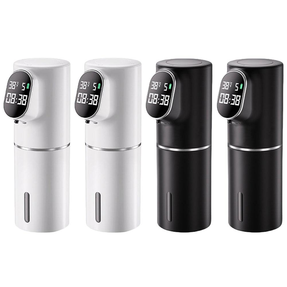 Automatic LED 320ML Rechargeable Soap Device Time Temperature Display Hand Sanitizer Machine Can Wall Mount for Bathroom Kitchen