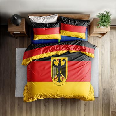 Bettwäsche-Set mit deutscher Nationalflagge (EU-Größen: Einzel-, Doppel-, Kingsize-, US-Größen: Twin, Full, Queensize)