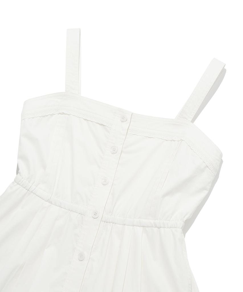 WACKY WILLY Women'S Cotton Sleeveless Dress White