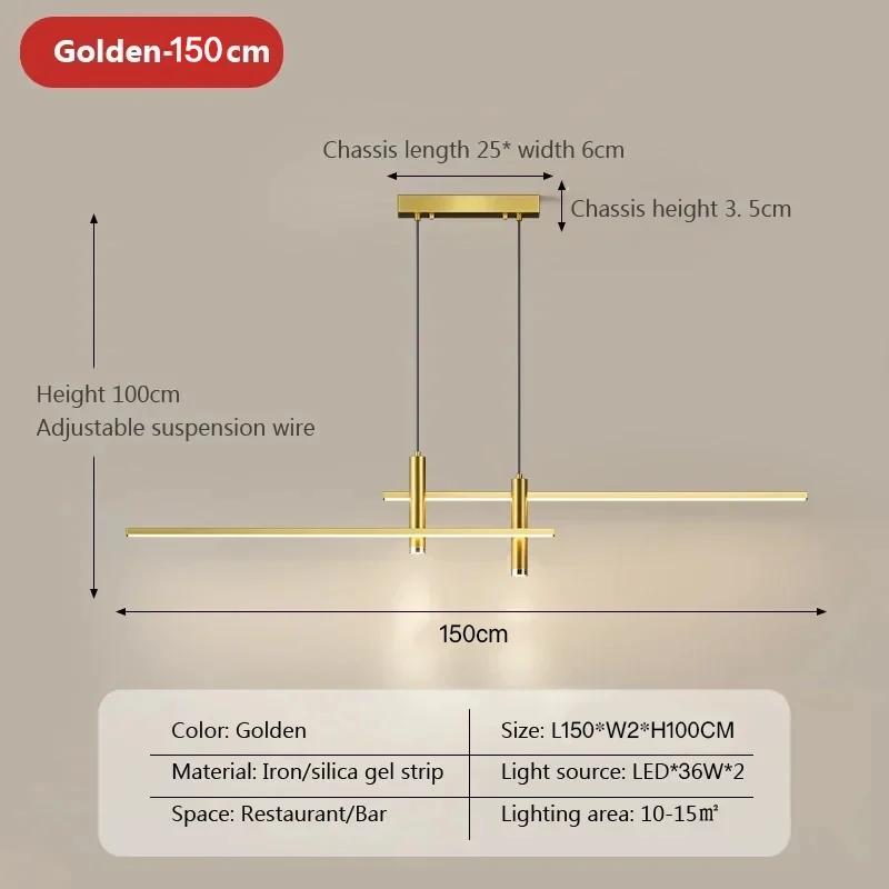 Modern LED Pendant Lamp for Restaurant Dining Table Lights Dimmable Ceiling Chandelier Home Decor Lighting Fixtures Luster