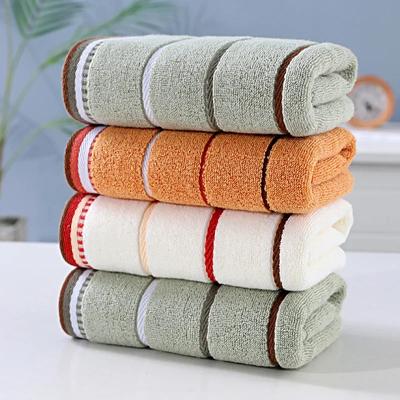 Pure Cotton Striped Towel for Adults Household Bathroom Towels Men Women Wash Face Towel Quick-drying Soft High Absorption