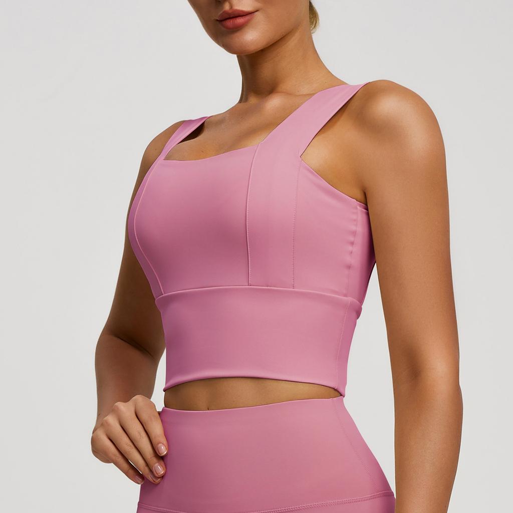 Reggiseno Sportivo con Spalline Larghe Schiena Bella Antiurto Anti-Caduta per Corsa Fitness Push Up