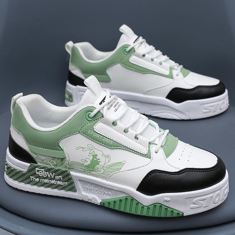 Herren Freizeitschuhe mit dicker Sohle Vier-Jahreszeiten Low-Top Board-Schuhe Weichsohlige bequeme Laufschuhe Studenten Sport-Board-Schuhe