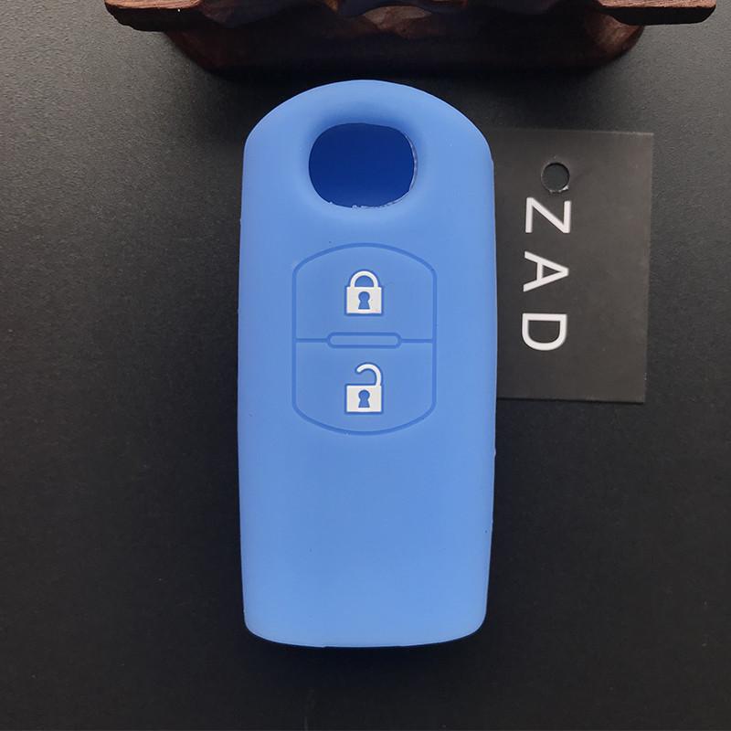 ZAD Silicone rubber car key fob cover case for Mazda 2 3 M3 M5 M6 M8   Atenza 2016 CX5 CX9 MX5 Atenza 2016 2button car-styling
