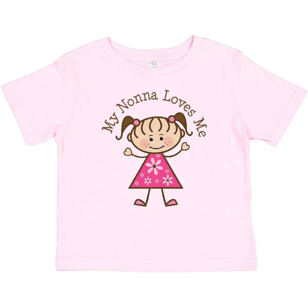 Inktastic My Nonna Loves Me Baby T-Shirt Grandma Grandchild Granddaughter Stick
