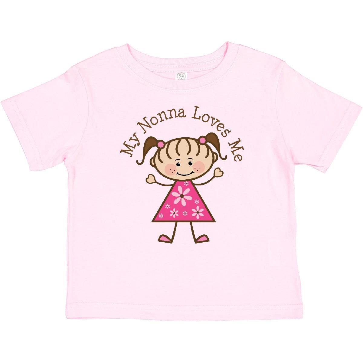 Inktastic My Nonna Loves Me Baby T-Shirt Grandma Grandchild Granddaughter Stick 120