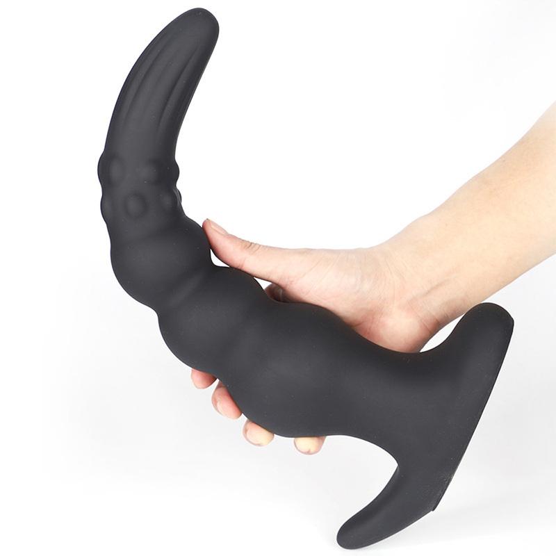 Huge Anal Plug Long Butt Plug Liquid Silicone Anal Beads Vaginal Anal Dildo For Women Men Gay Prostate Massage Soft Buttplug