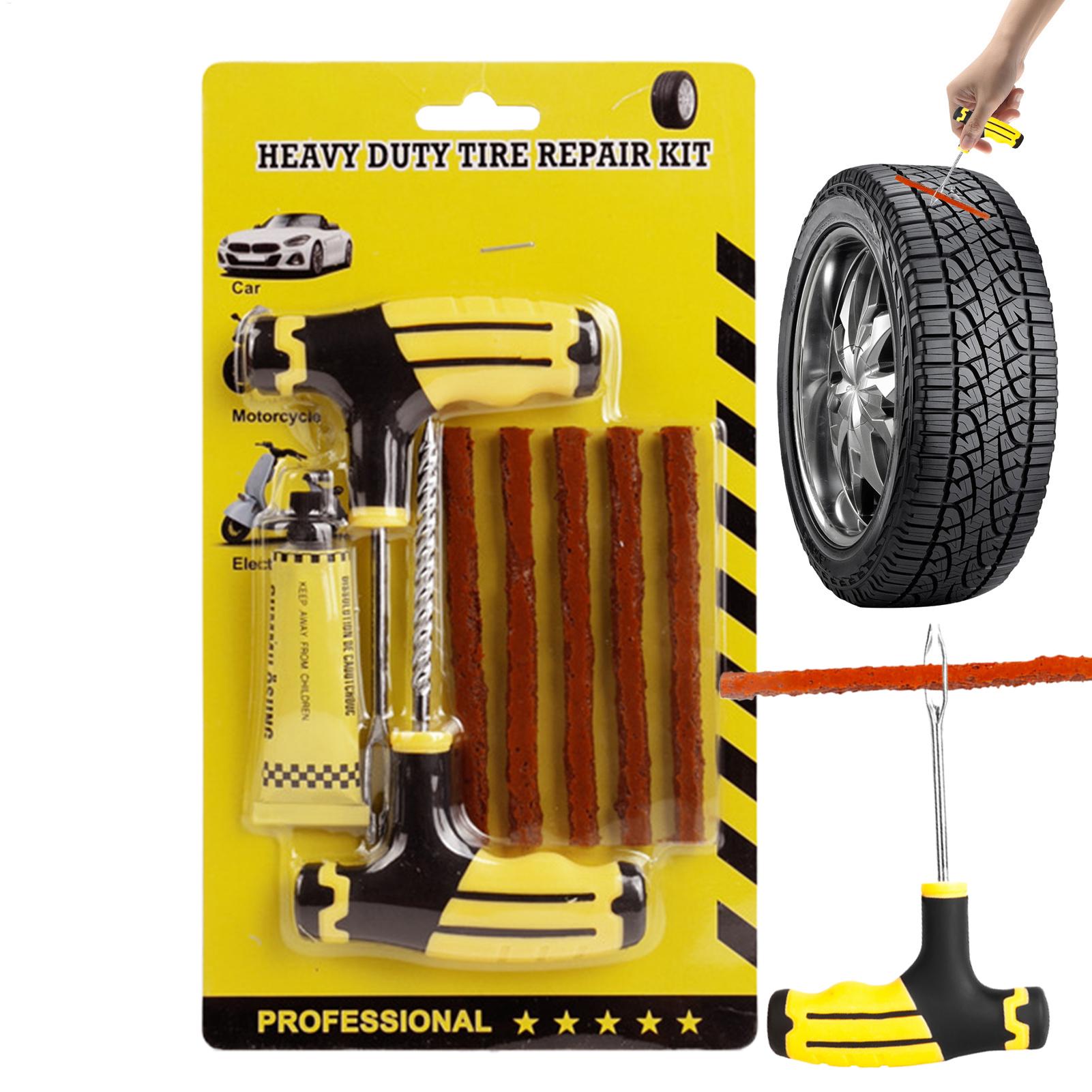 

Tire Plug Repair Kit Heavy Duty Car Flats Tire Plug Kit Heavy Duty Portable Fix Tools With T-Handle Auto Accessories For Sedans China Mainland