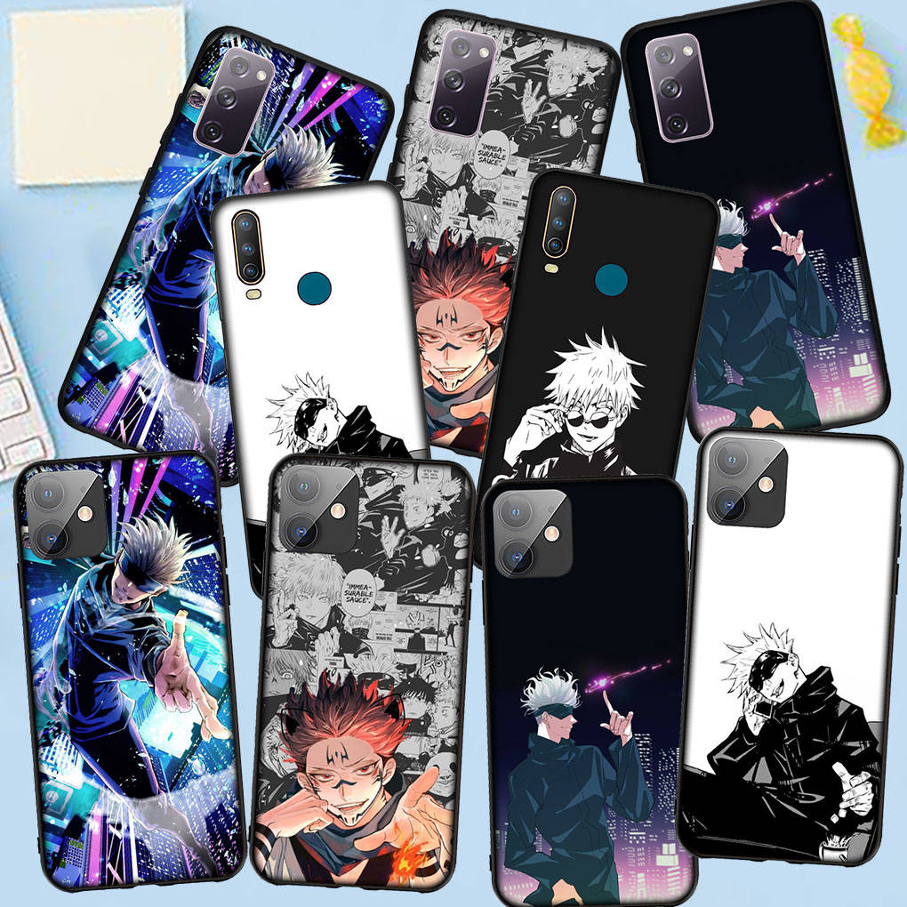 Phone Case for Samsung Galaxy S25 S24 S23 iPhone 16 15 Xiaomi Redmi Note 14 13 12 16E X 11 Pro Max OPPO Moto Huawei Cartoon Jujutsu Kaisen Gojo Satoru