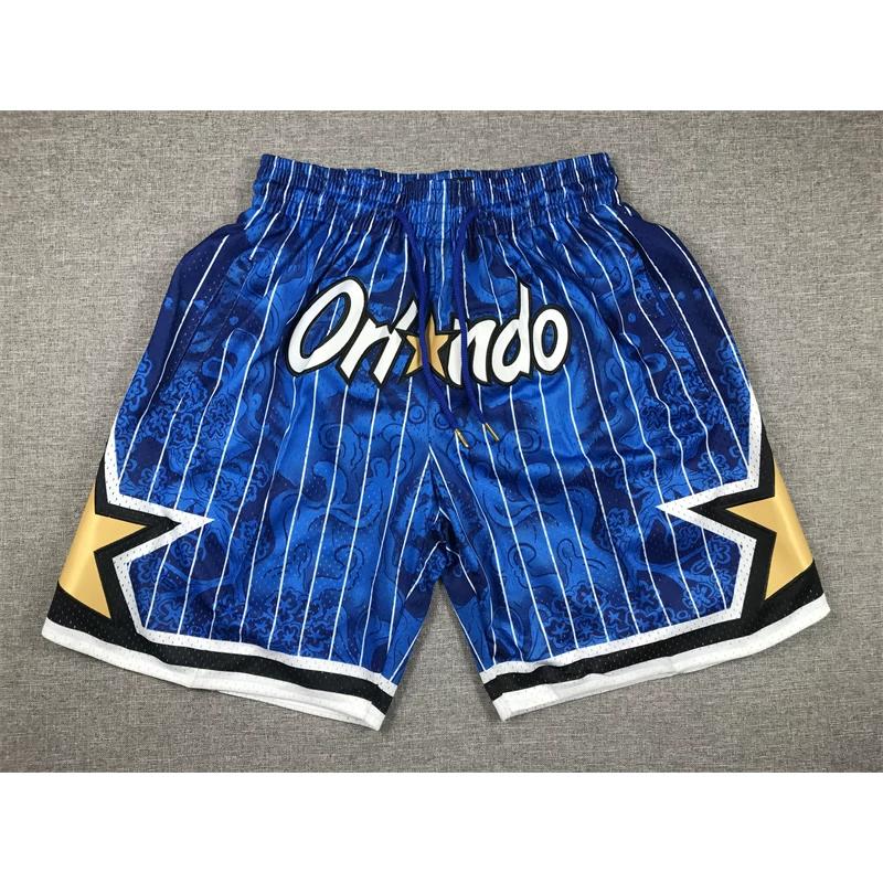 Just Don Retro Americano Mágico Pantalones Cortos Deportivos Bordados para Hombre Pantalones Cortos de Baloncesto High Street Pantalones Cortos del Equipo Lakers Pantalones Cortos de Cinco Puntos
