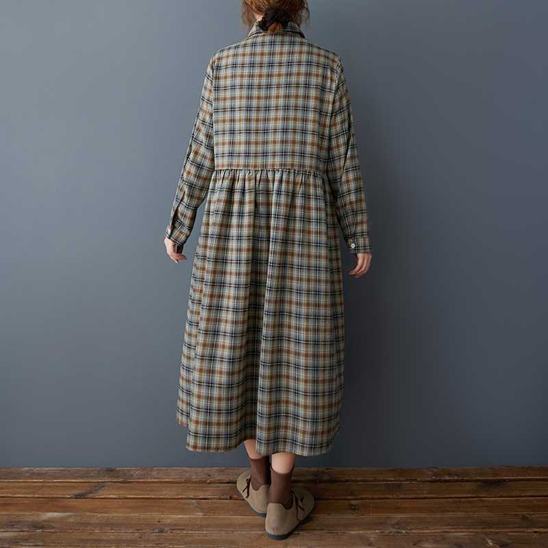 Damen Locker Retro Warm und Schlankmachendes Midikleid