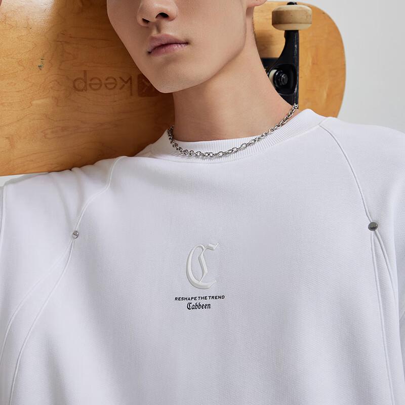 

Cabbeen 2024 A/W High-Frequency Logo Pure Cotton Loose Fit Pullover Sweatshirt L