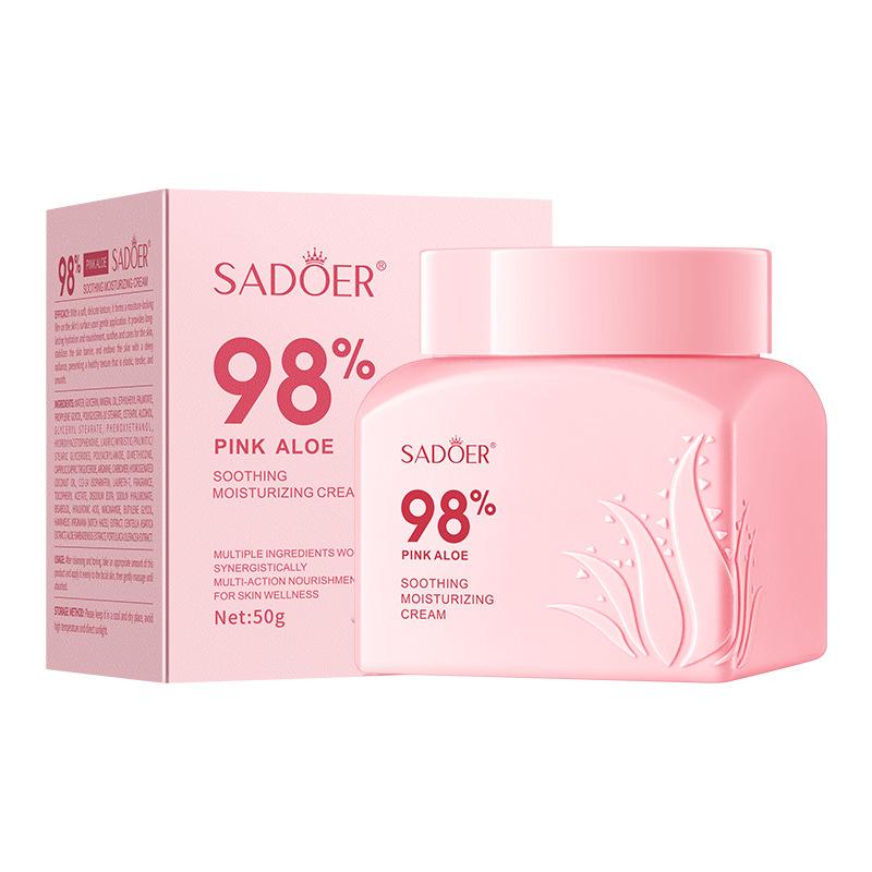 

Pink Aloe Vera Soothing Moisturizer 50g Hydrating Moisturizing Cream Skin Care Products 1