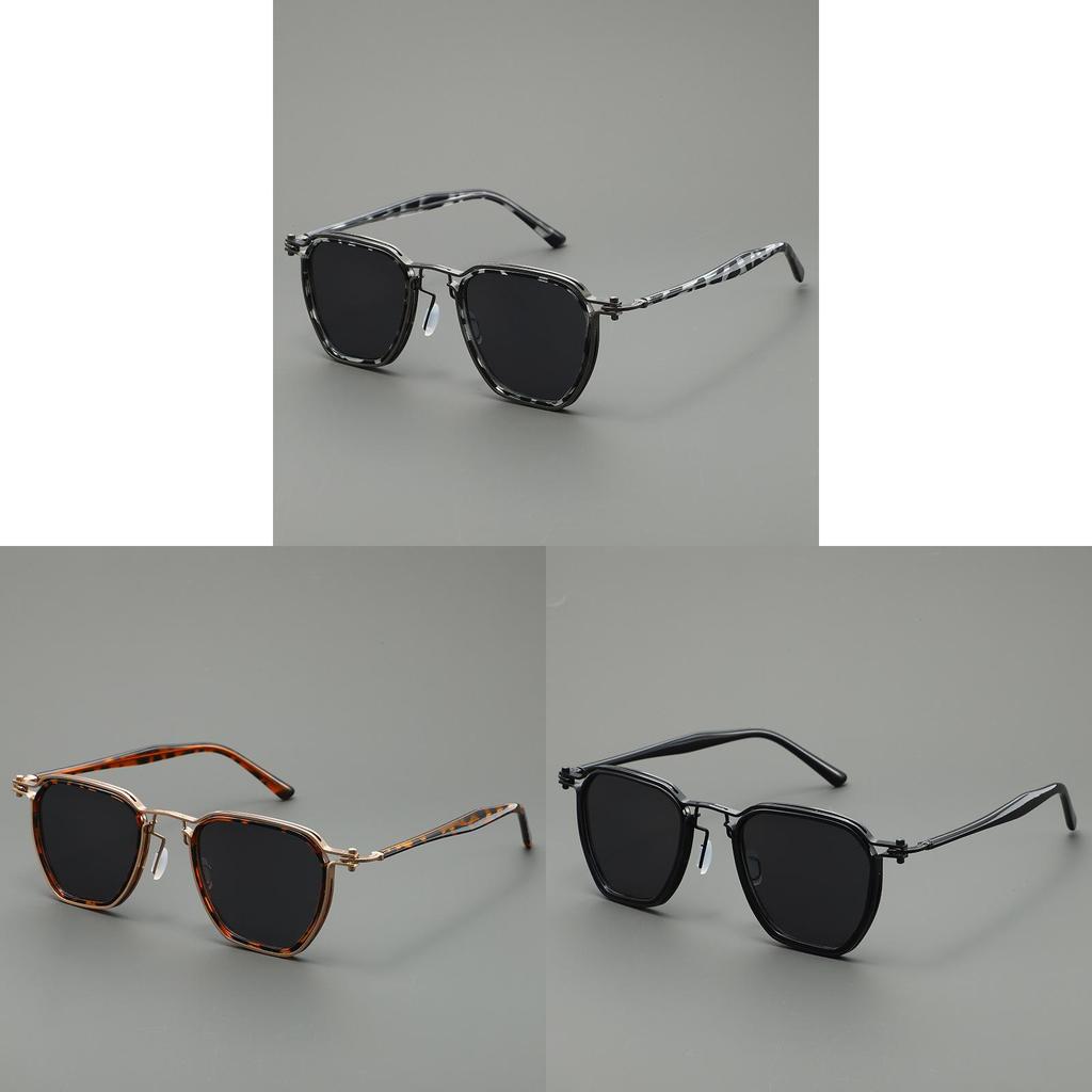 Vintage Square Metal Sunglasses For Men With Uv400 Protection For Outdoor Fishing And Travel