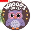 Funny Wooden Sign with Adorable Owls Pattern, Unique Decorative Plaques & Signs for Front Door, Wall Hanging Decor, Ideal Gift for Friend & Family