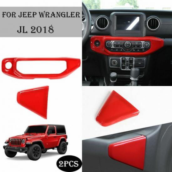 Interior Air Conditioner Switch Panel Cover AC Trims for 18+ Jeep Wrangler JL JT