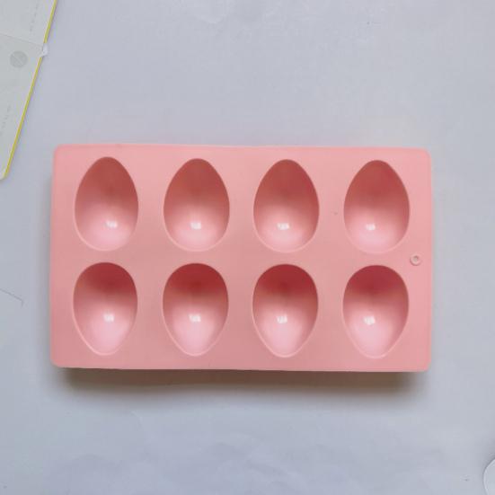 Molde de Silicona para Hornear Huevo de Pascua Molde Flexible Antiadherente para Chocolate Pastel Pudín Gelatina Reutilizable Fácil Desmoldeo Herramienta para Hacer Postres Jabón Casero