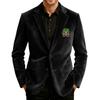 Men's Printed Corduroy Pocket Suit Jacket Cardigan Men's Casual Suit