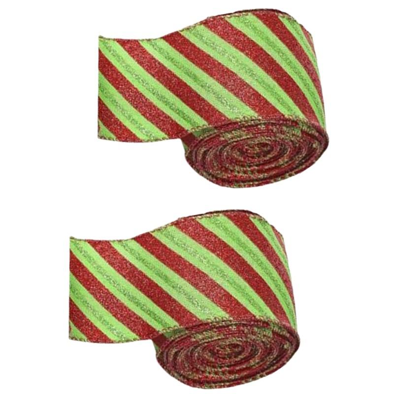 Christmas Ribbon Party Ribbon Striped Webbing Flexible Ribbons