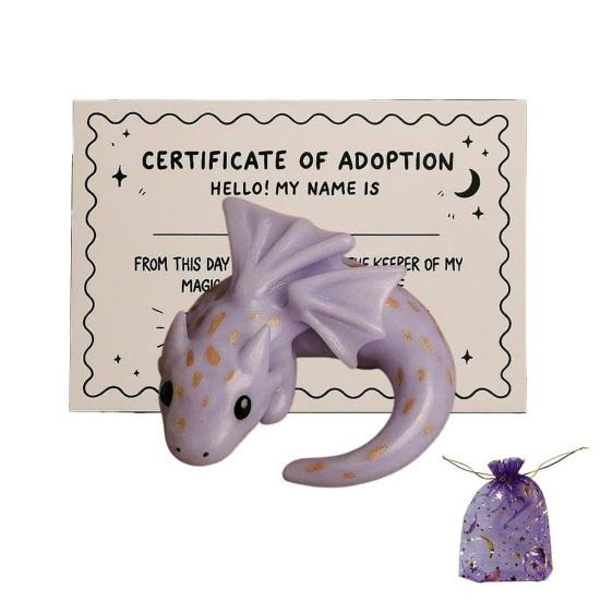 Emotional Support Dragon Handmade Mini Pocket Dragon Sculpture for Anxiety Relief Stress Comfort Calming Inspirational Gift for Bookshelf Desk Decor