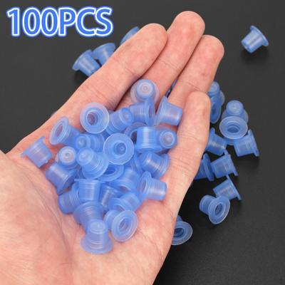 100 Pieces Silicone Tattoo Ink Cups Professional Holder for