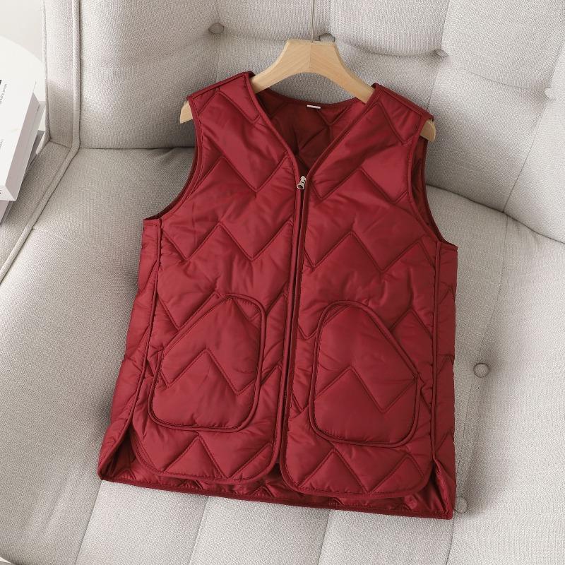 Winter Women Vest Cotton Lightweight Warm Slim Casual Outerwear Jacket