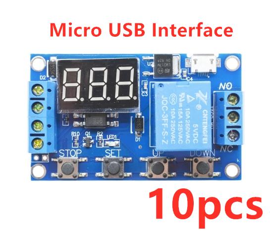 1-10pcs Timer Relay Time Delay Relay DC 6-30V Delay Controller Board Trigger Delay Switching Relay Module with LCD Display