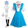 Rei Ayanami Cosplay Costume Asuka Langley Soryu Cosplay Girl Women School Uniform Dresses Wig Hair Clips Halloween Loli Clothing