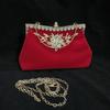 Vintage Sequin Velvet Banquet Clutch: Qipao, Handheld, Shoulder, Crossbody, Hanfu & Evening Gown Bag.