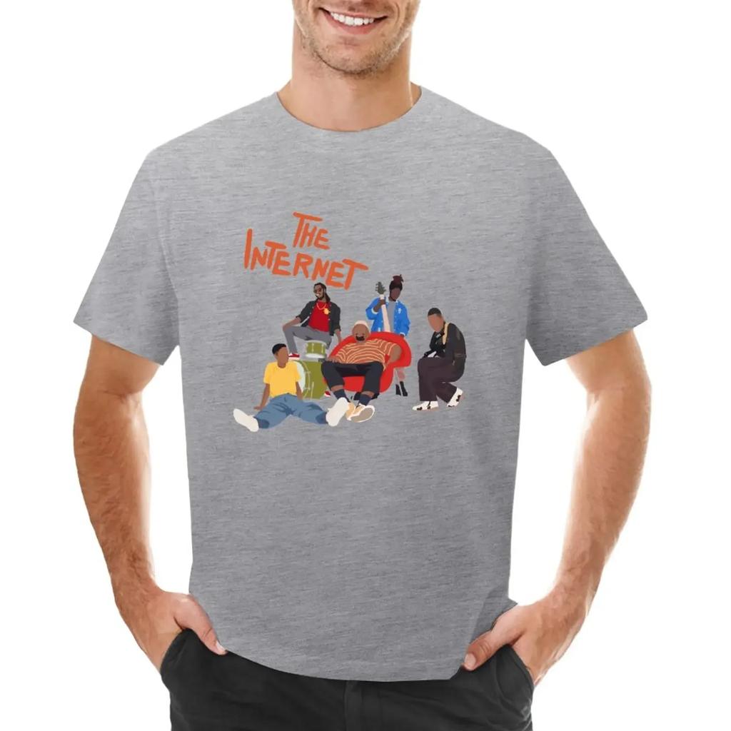 Minimal The Internet TShirt Aesthetic Clothing Funnys for a Boy Vintage Clothes for Men