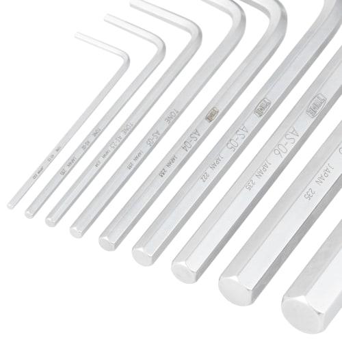 TONE Hexagonal Bar L Type Wrench Set AS900 Contents: 9 Items