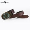 Bohemian Style Western Denim Embossed Pu Belt Jeans Fashion Waist Belt Women