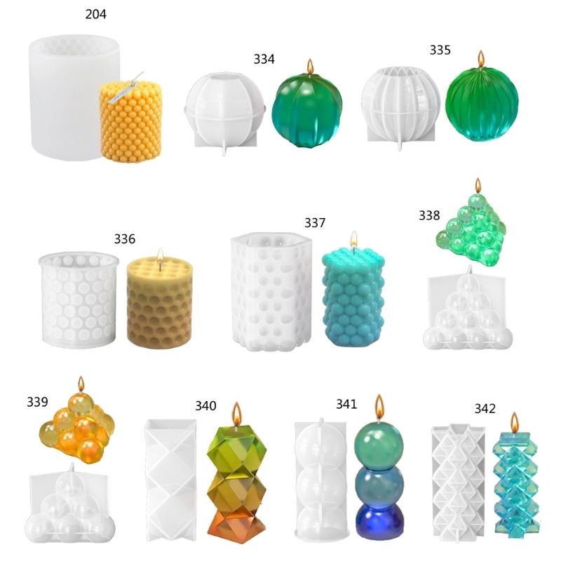 DIY Casting Mold Geometric Candle Molds, Silicone Crafts Mold Pendant 3D Geometric Candle Mold Candle Decorations Tools