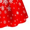 Kids Girls Cartoon Santa Claus Christmas Tree Snowflake Print Ruffle Sleevess New Year Dress