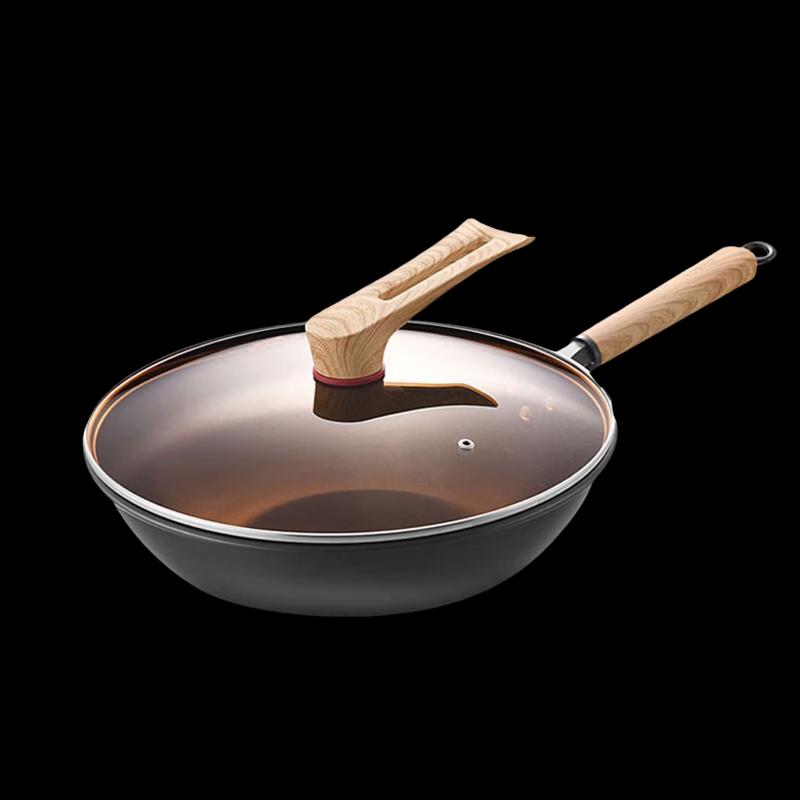 KOBACH 32cm Non-Coated Iron Wok