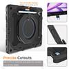 Case For iPad Air 13 11 2026 2025 4G 5G  Heavy Duty Rotating Shockproof Stand Hand Shoulder Strap Black
