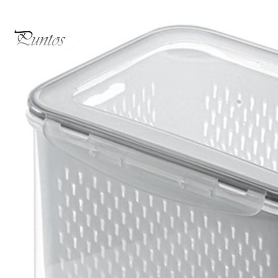 1.15L/2L/3L/4.5L/6.2L Fridge Storage Box Large Capacity Solid Construction Plastic All Purpose Easy Snap Lock Airtight Food Container for Home