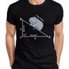 Hippotenuse Mathe Trigonometrie Dreieck Hippo Geschenk Lehrer Herren T Shirt Vintage Versatile Unisex Homme Casual