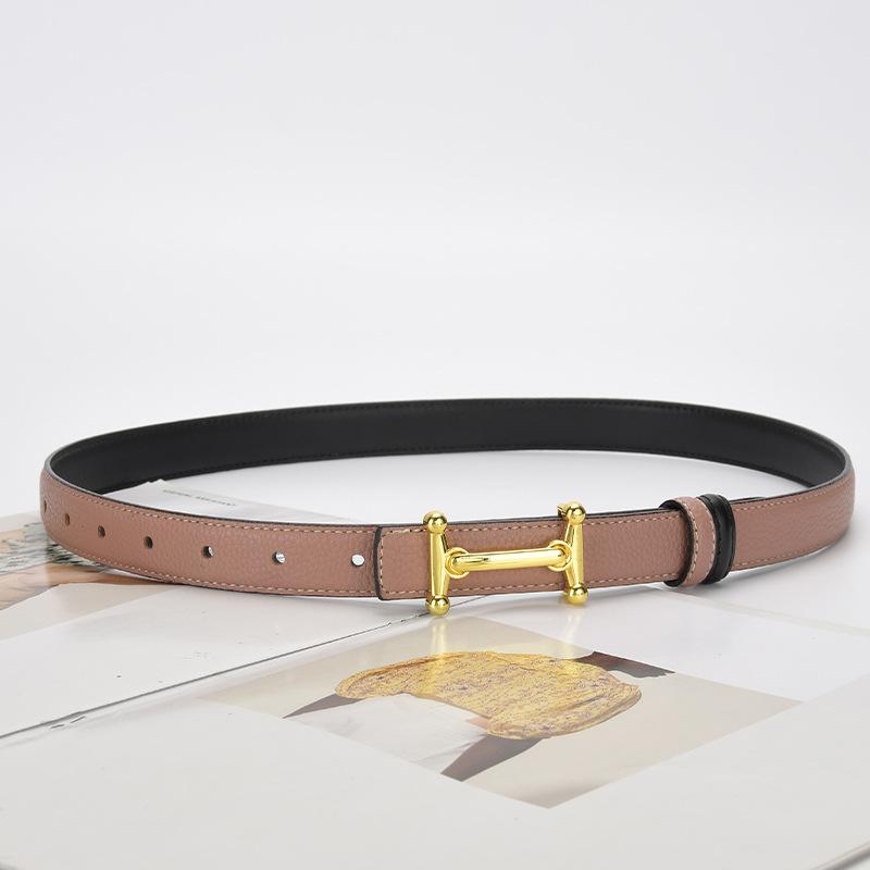 New Women's H-buckle Belt Fashionable with Jeans Suit Decoration for Women's Simple and Versatile Women's Belt