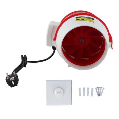 Potrubní ventilátor 6in Inline Booster Fan ABS Kulatý 2220‑2600RPM IPX2 Odolný pro ventilaci