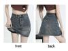 High-Waisted Denim A-Line Mini Skirt for Women - 2025 Spring/Summer Slimming Design, Petite-Friendly Midi Length.