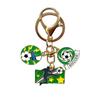 Keychain Pendant with Smooth Golden Lobster Clasp, Soccer Themed Charm Key Holder, Backpacks Car Keys Accessory