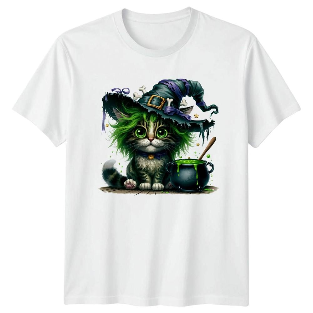Cute Witch Cat Brewing Magical TShirt Witchcore Halloween Halloween Gift S