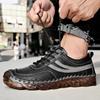 Outdoor Non-slip Leather Versatile Casual Shoes Men Classic Fashionable and Perfect Walk Work and Travel Stylish and Comfortable