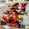 Anime-Naruto Print Blanket Warm Comfortable Flannel Blanket for Bedrooms, Sofas, Beds, Chairs, Picnics, Travel -LXR69