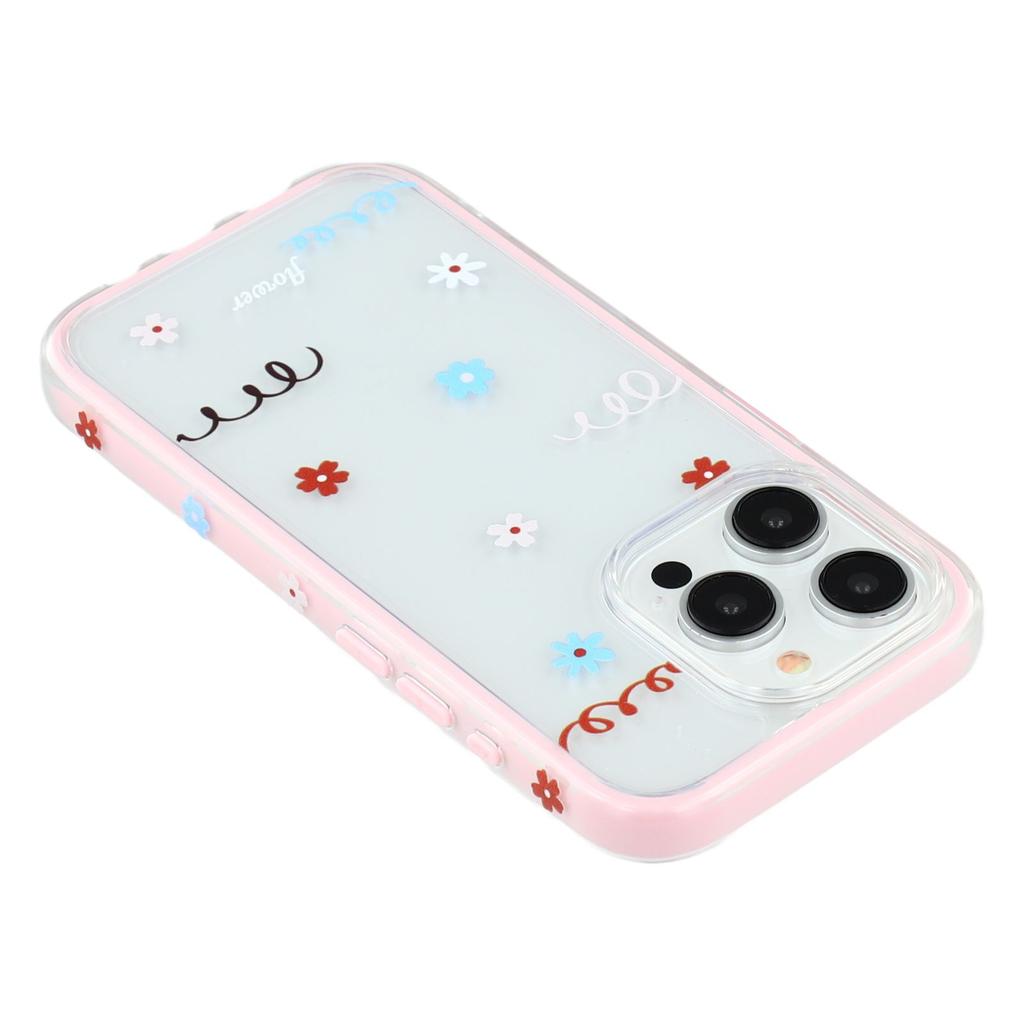 For iPhone 15 Pro Case Sunflower Series TPU+Acrylic Clear Phone Back Cover