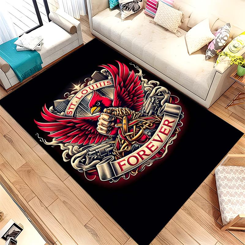 Louisville Cardinals (14) Rug Suitable For Living Rooms Bedrooms Computer Rooms Dining Areas And Placement Under Tables And Chairs Also An Ideal Choic