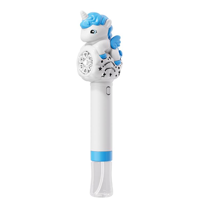 New Children'S Handheld Bubble Blowing Unicorn Bubble Machine With Fully Automatic Lighting And Bubble Stick Outdoor Toy