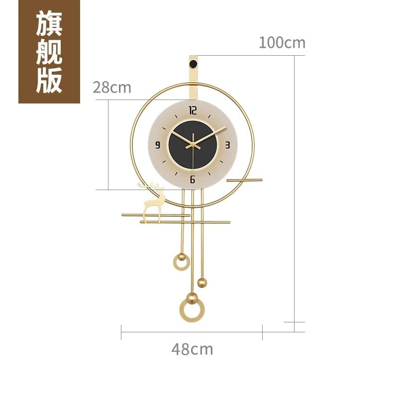 Luxury Living Room Wall Clocks Vintage Interior Bedrooms Fashion Wall Clocks Minimalist Fashion Orologio Da Parete Decoration