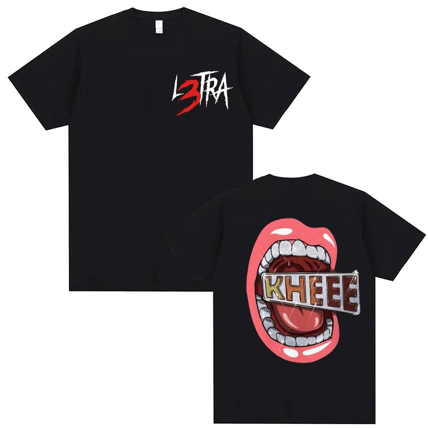 Singer Luar La L Music Album L3TRA T Shirts Men Women Clothing Hip Hop Fashion Tshirt Male Casual Crewneck Short Sleeve T Shirt